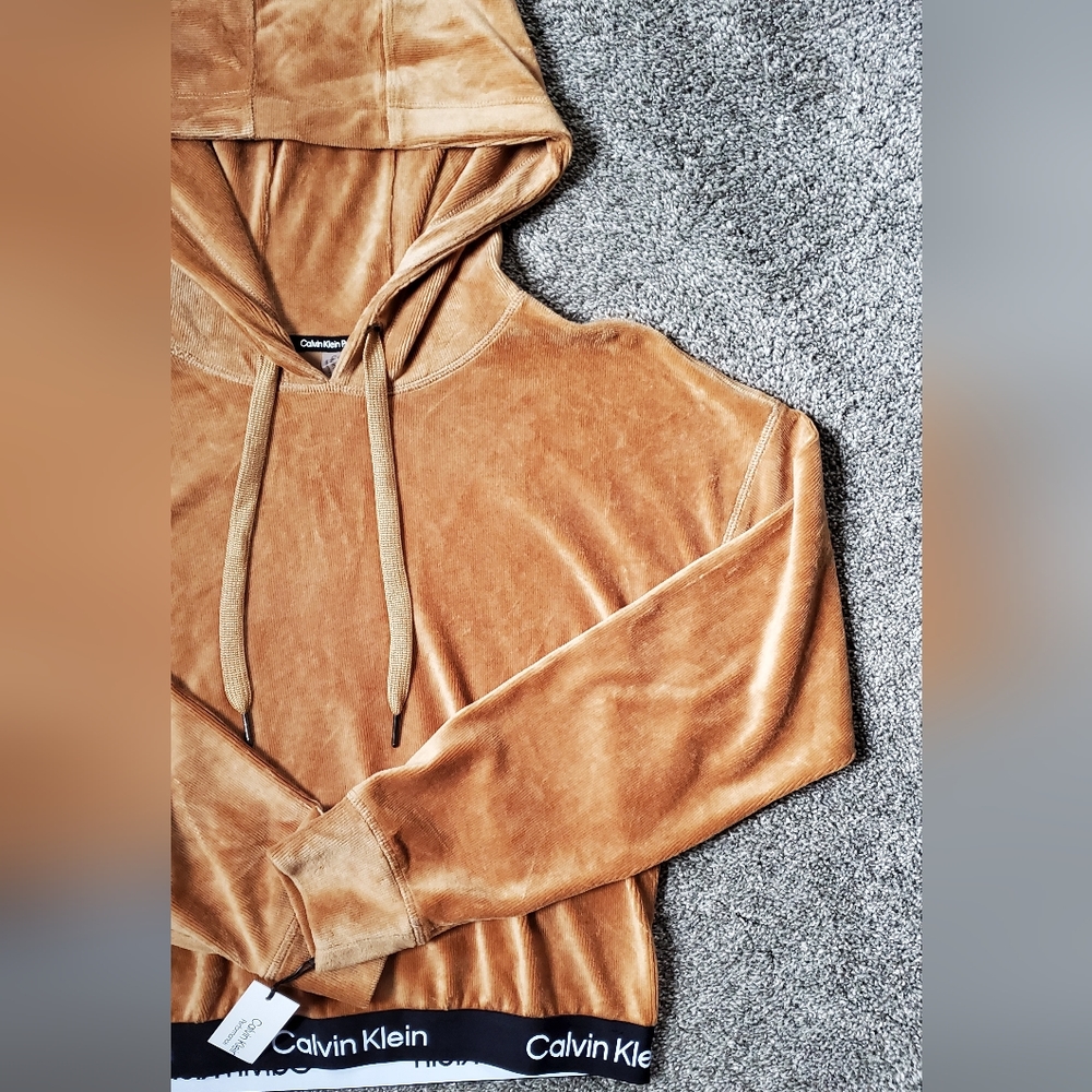 Calvin Klein CK Performance Micro Ribbed Long Sleeve Hoodie for Macys NWT - Picture 2 of 12